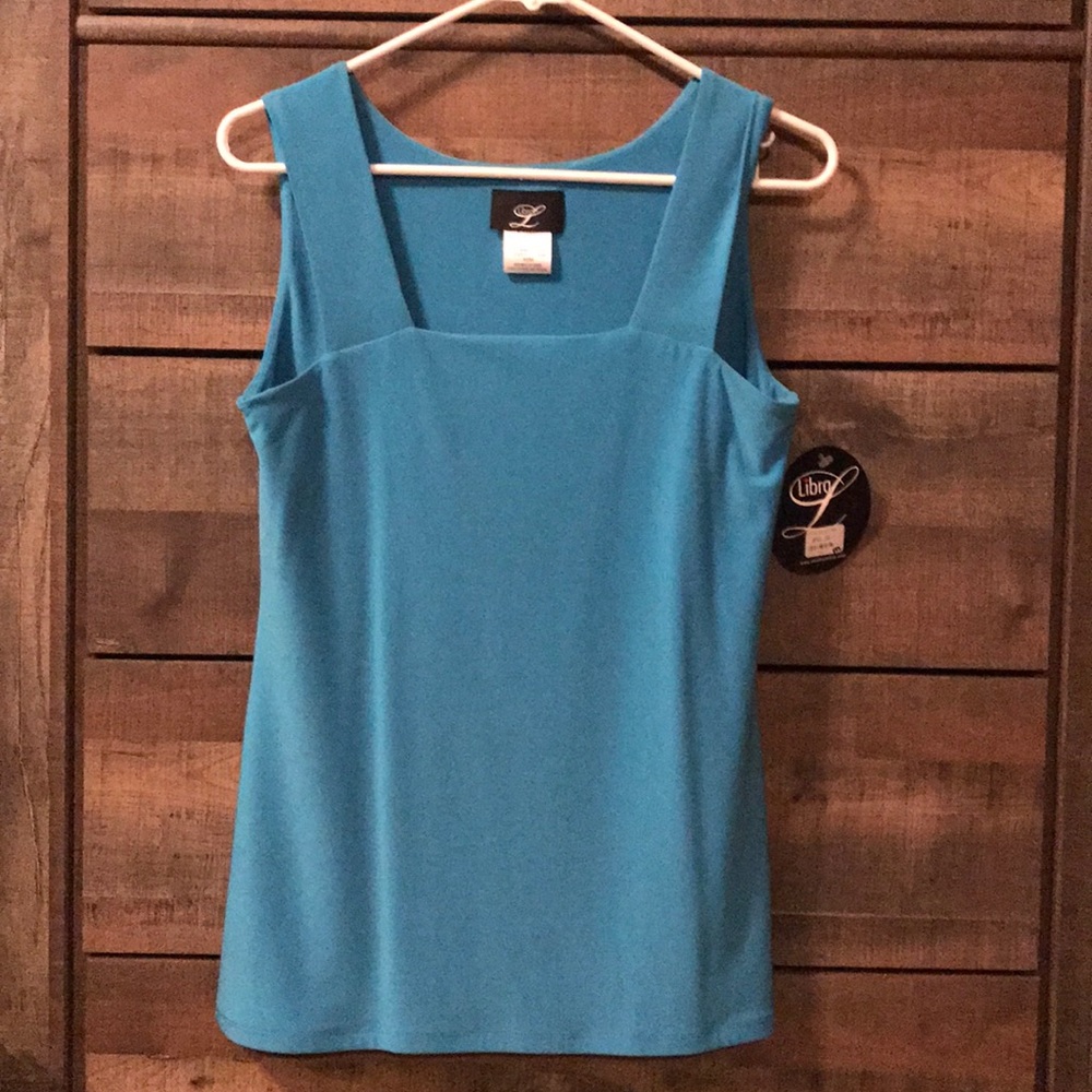NWT Blue dressy and stretchy tank top